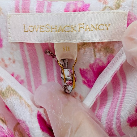 NWT: LOVESHACKFANCY | Amini Floral Mini Dress Size 10 - Picture 7 of 12